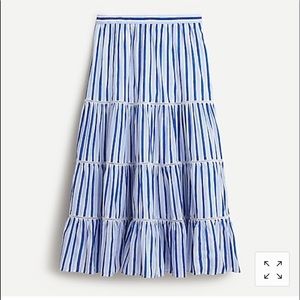 J Crew Tiered Midi Skirt